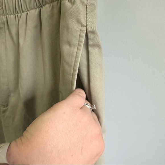 Lands End Direct Merchants Pants in Khaki Beige Size 16 | 100% Cotton, Creased - Picture 5 of 12